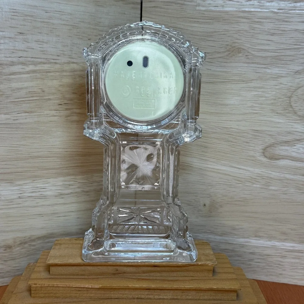 Crystal Legends Godinger‎ Quartz Grandfather Clock Clear Desk Decor Home Office